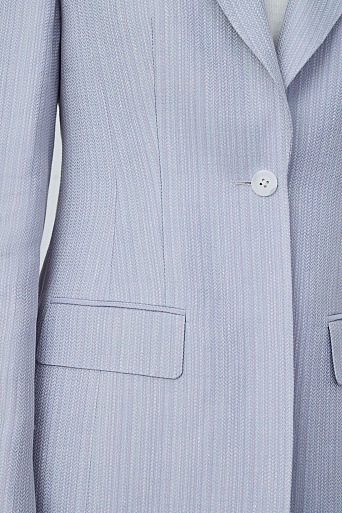 Удлиненный жакет с высокой шлицей, серый с розовым FLORENCE