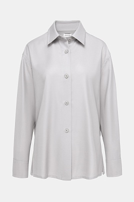 Блуза из тонкой смесовой шерсти, цвет стальной