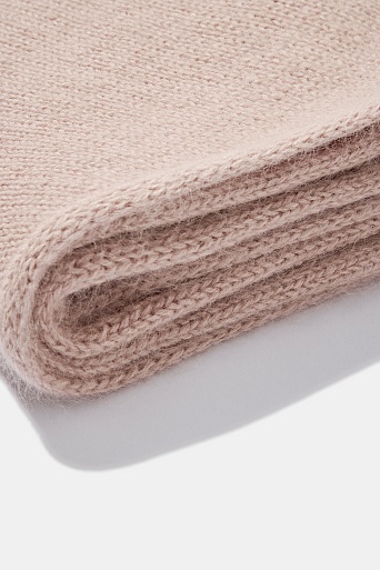 Косынка с ангорой, пудровая