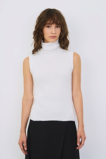 Топ без рукавов, белый