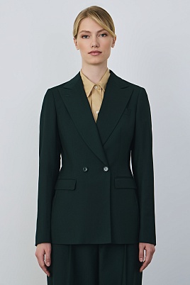 Однотонный пиджак, изумрудный INGRID