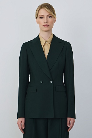Однотонный пиджак, изумрудный I