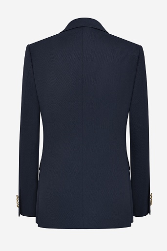 Жакет двубортный, цвет темно-синий LEILA