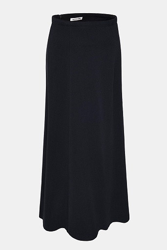 Черная юбка со складками