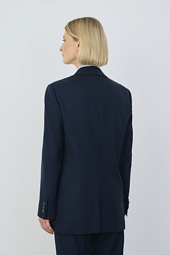 Пиджак на одной пуговице, цвет темно-синий MILA