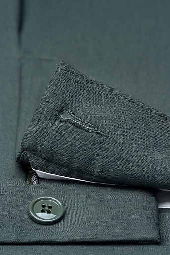 Брюки со стрелками, серо-зеленые MARIA