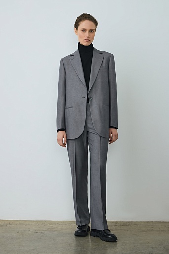 Прямые брюки со стрелками, серые TYRA