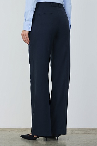 Однотонные брюки, цвет темно-синий MARIA