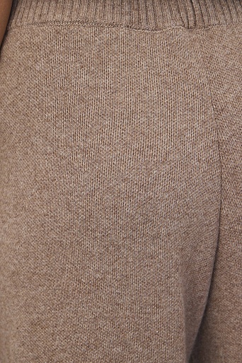 Свободные трикотажные брюки с кашемиром, светло-коричневые