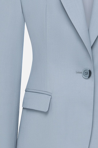 Пиджак на одной пуговице, серо-голубой MIRA