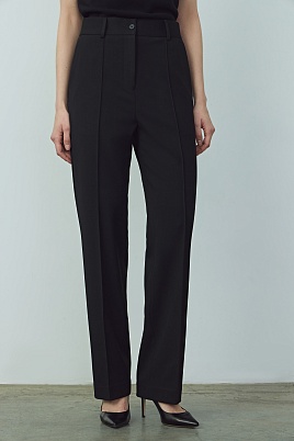 Прямые брюки со стрелками, черные TYRA