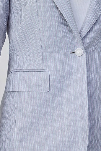 Приталенный жакет со льном, серый с розовым KARLA