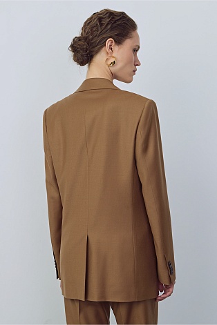 Удлиненный пиджак-оверсайз, карамельный M