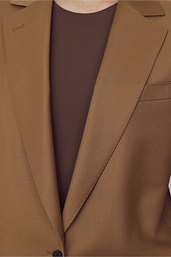 Удлиненный пиджак-оверсайз, карамельный MILA
