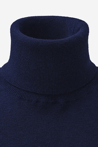 Водолазка с коротким рукавом, темно-синяя