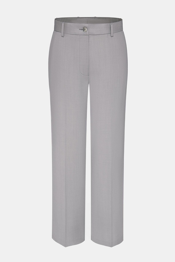 Прямые брюки со стрелками, цвет светло-серый