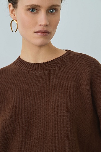 Джемпер оверсайз, цвет молочный шоколад