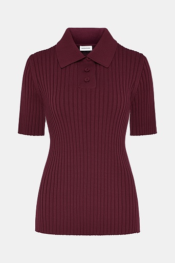 Поло из вискозы, бордовое