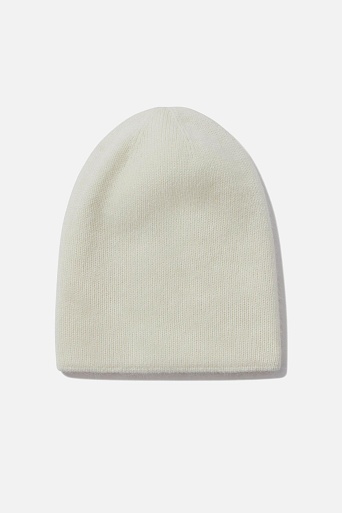 Шапка бини с ангорой, молочная