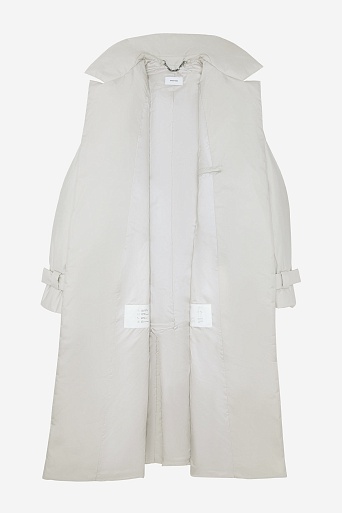 Пальто на поясе, цвет кремовый