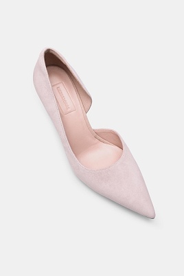 Туфли на каблуке-рюмочке, нежно-розовые