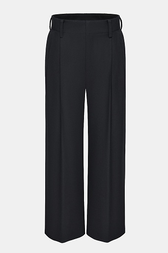 Брюки с защипами, черные