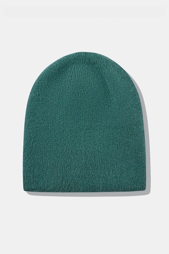 Шапка бини с ангорой, цвет морской волны