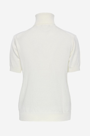 Водолазка с коротким рукавом, молочная