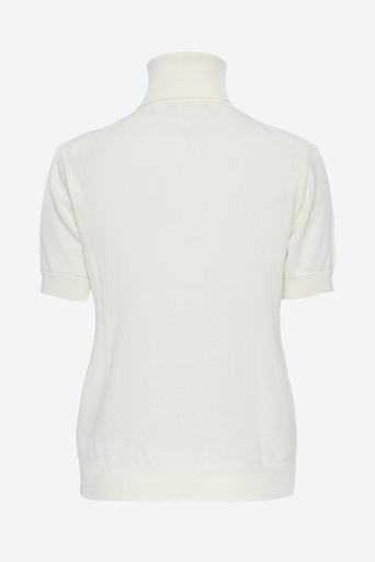 Водолазка с коротким рукавом, молочная