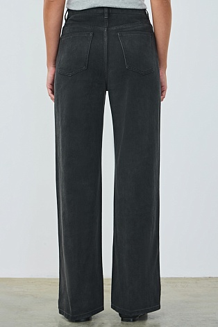 Свободные прямые джинсы, черные