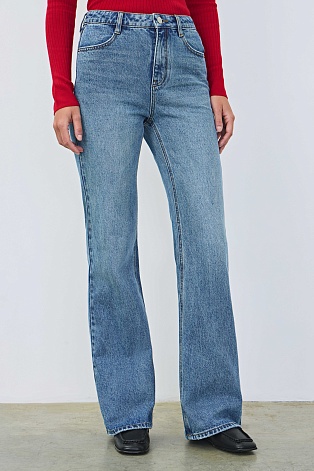 Джинсы клеш, голубые 
