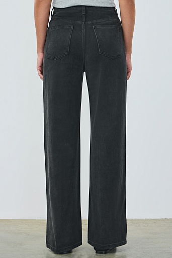 Свободные прямые джинсы, черные