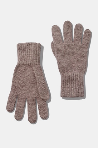 Перчатки с ангорой, коричневые