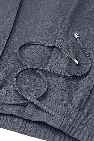 Зауженные брюки на кулиске, цвет серый
