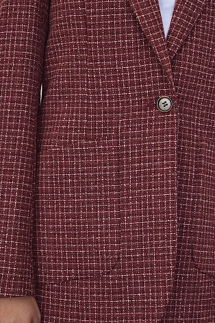 Удлиненный жакет в белую клетку GABRIELLA