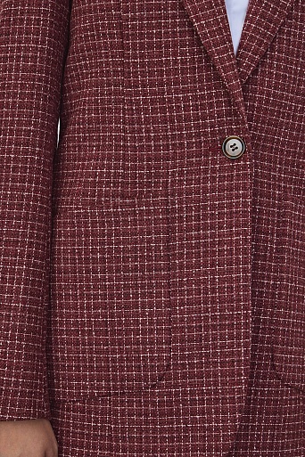 Удлиненный жакет в белую клетку GABRIELLA