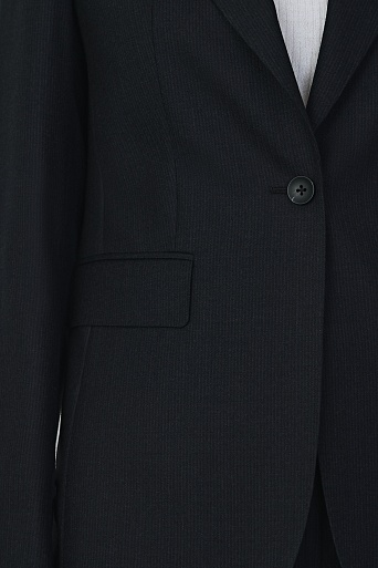 Приталенный жакет в тонкую полоску, черный KARLA