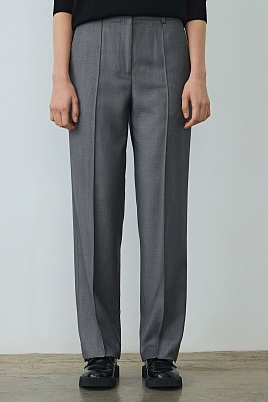 Прямые брюки со стрелками, серые TYRA