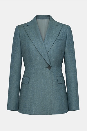 Серый пиджак в синюю клетку SMOKING II