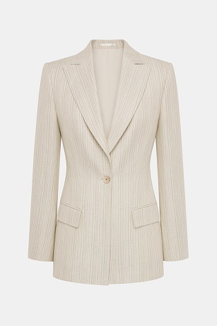Удлиненный пиджак с высокой шлицей, светло-бежевый FLORENCE