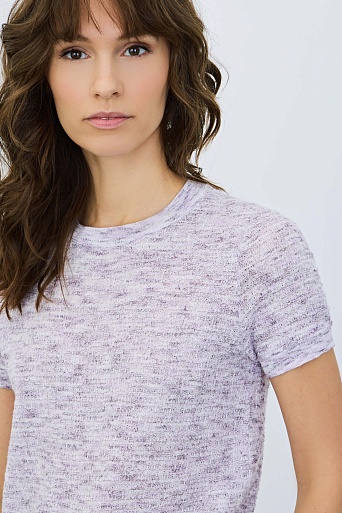 Трикотажная футболка, сиреневый меланж