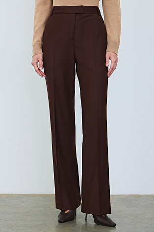 Прямые брюки со стрелками, шоколадные ANNIKA