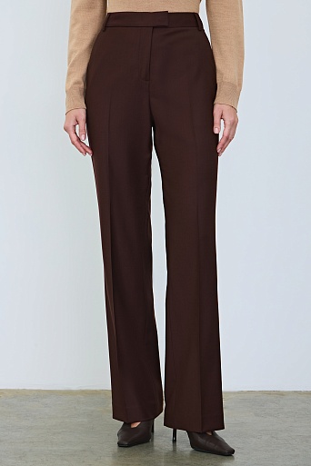 Прямые брюки со стрелками, шоколадные ANNIKA