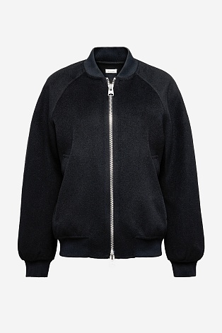 Бомбер из шерсти, черный