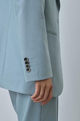 Жакет на одной пуговице, пыльный голубой MILA