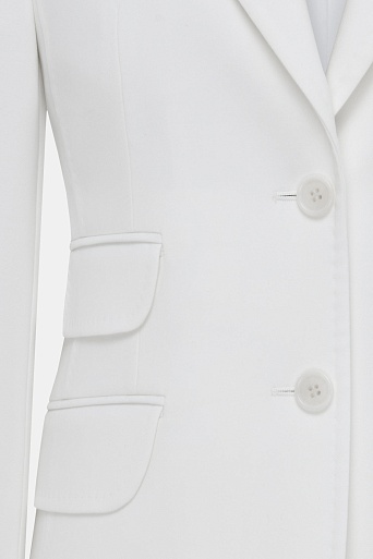 Приталенный жакет на двух пуговицах, белый AGATHA