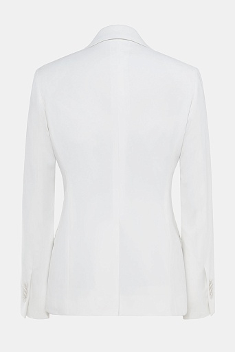 Приталенный жакет на двух пуговицах, белый AGATHA