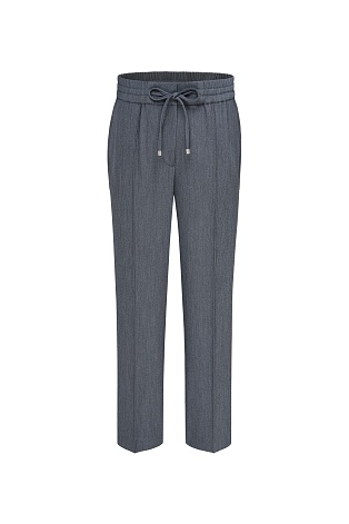 Зауженные брюки на кулиске, цвет серый