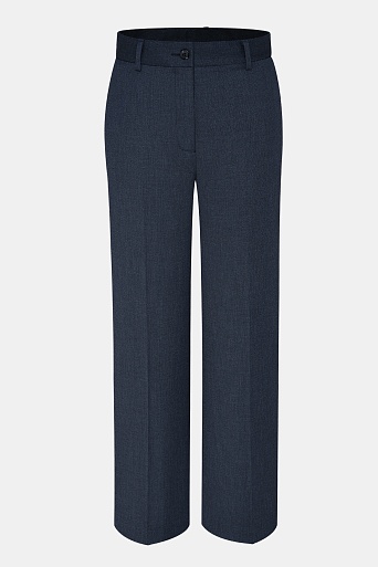 Прямые брюки со стрелками, темно-синие