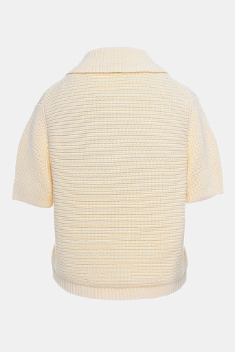 Кардиган с коротким рукавом, сливочный